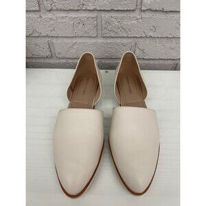 Adrienne Vittadini Latka Women Cream Slip-On Close Toe Loafers Flats Size 10